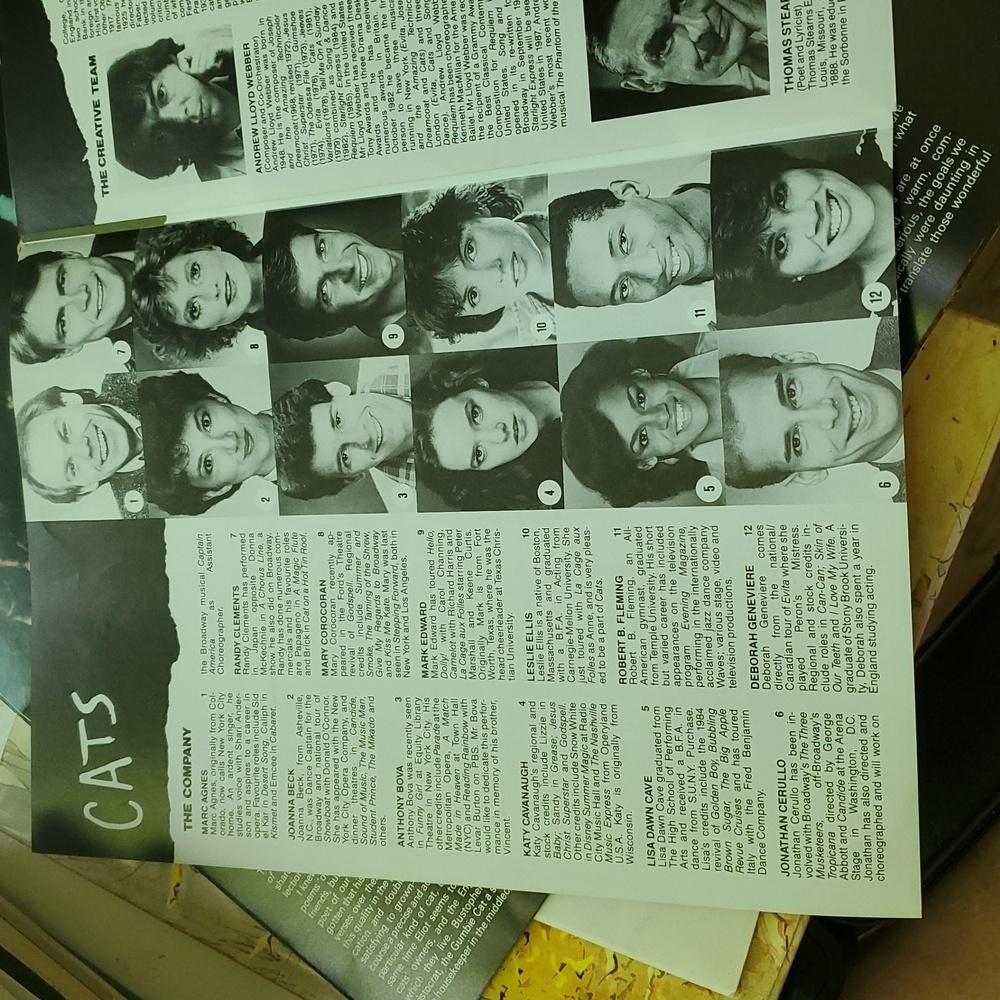🩵 1981 CATS Musical Broadway Program & Cast Bio Insert Chicago - Picture 6 of 7